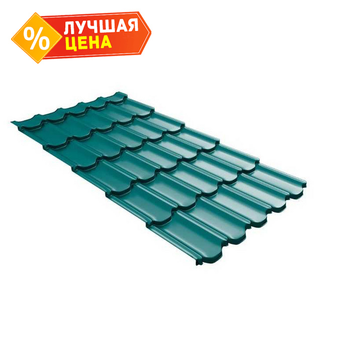 Металлочерепица Grand Line Kvinta Uno (Квинта Уно) 0,45 Полиэстер RAL 5021 Водная синь