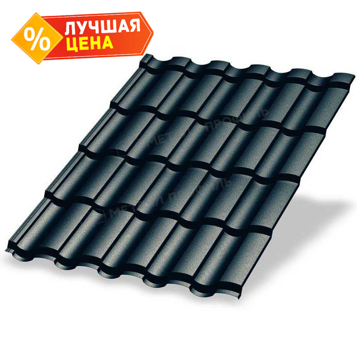 Металлочерепица Металл-Профиль Монтекристо-S 0,5 PURMAN® Citrine Темно-синий
